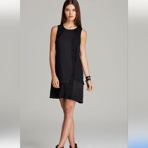 Marc By Marc Jacobs,Size4,  Black Silk W/Lace ,Mini Dress